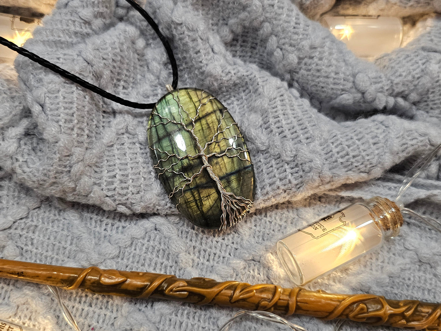 Labradorit | Lebensbaum | 925er Silber | Edelstein Anhänger