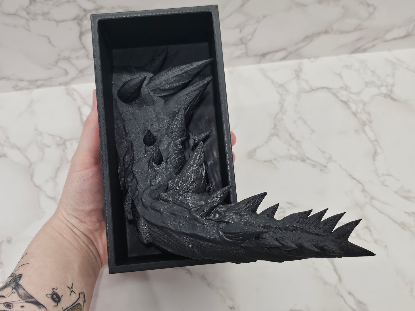 Book Nook Drache Schwarz Set/Einzeln | 3D Druck | Buchstütze | Dekoration Bücherregal
