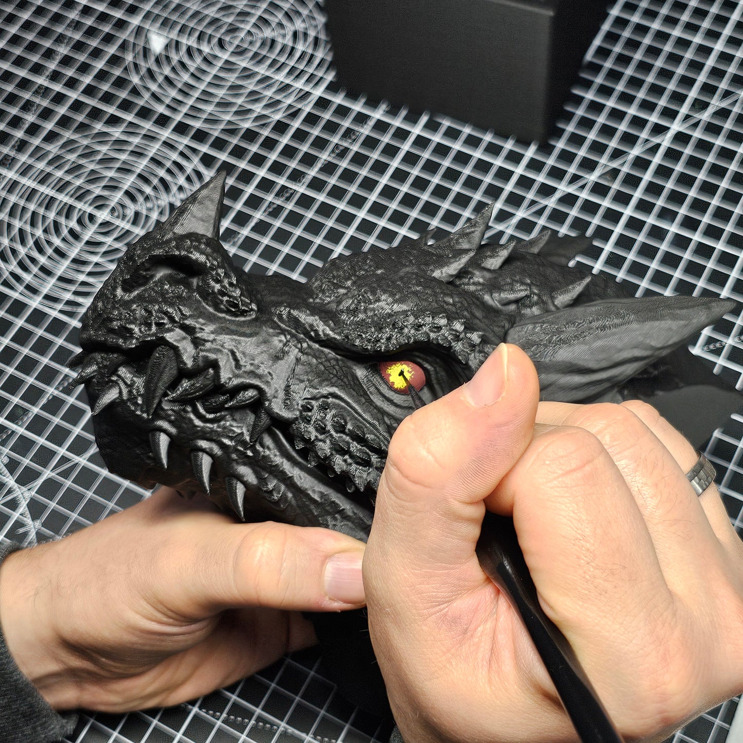 Book Nook Drache Schwarz Set/Einzeln | 3D Druck | Buchstütze | Dekoration Bücherregal