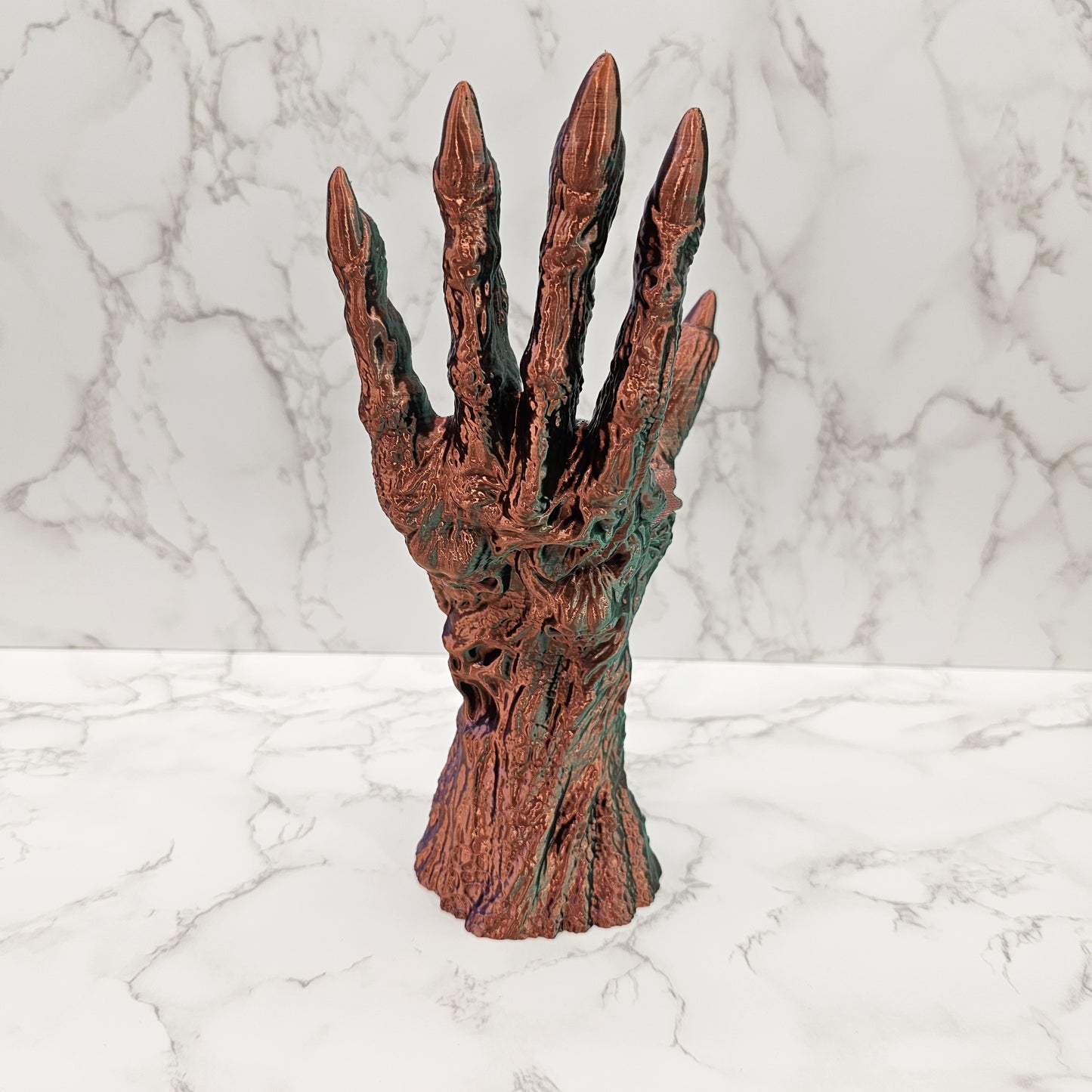 Buchhalter Hand Multicolor Grün/Lila/Kupfer| 3D Druck | Buchständer