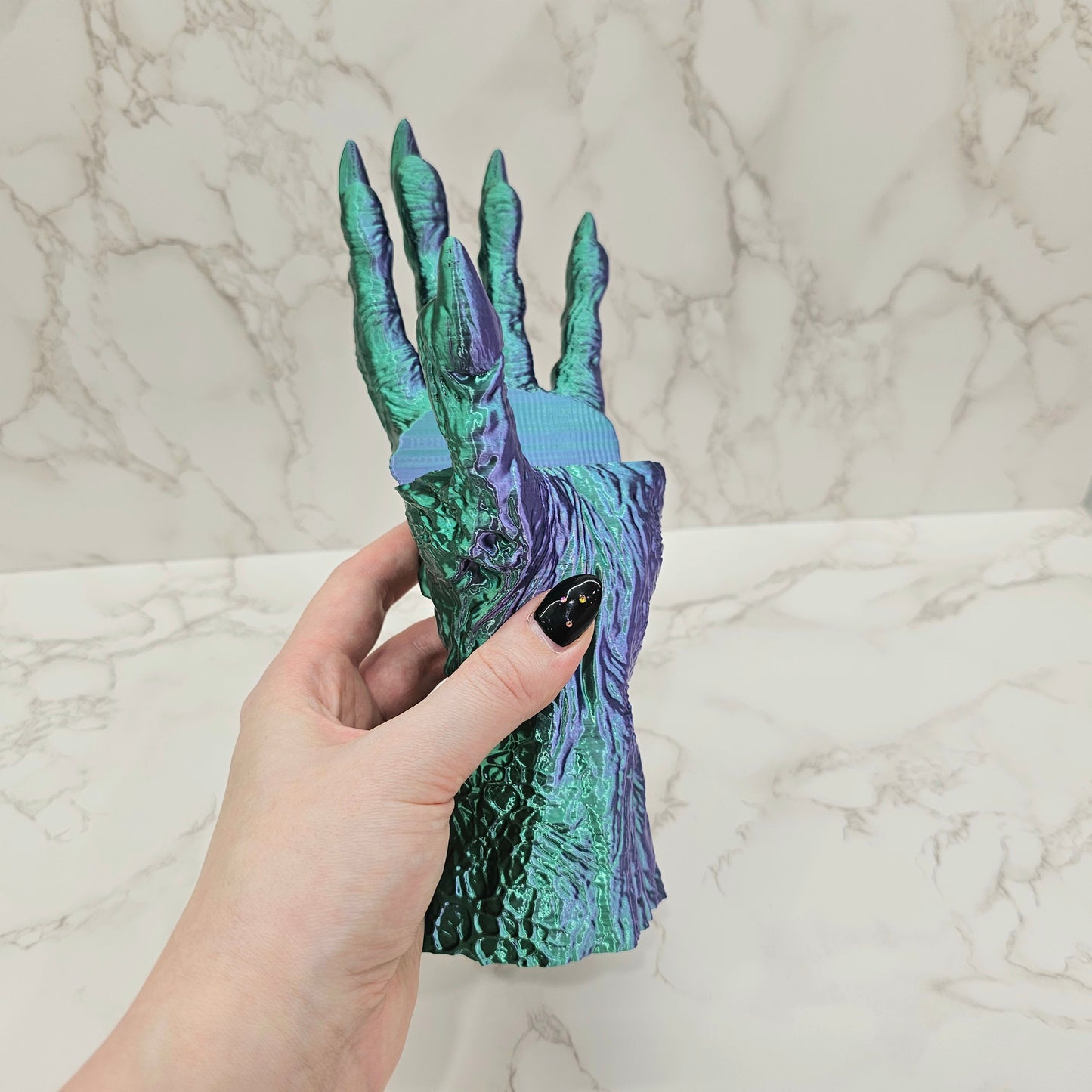 Buchhalter Hand Multicolor Grün/Lila/Kupfer| 3D Druck | Buchständer