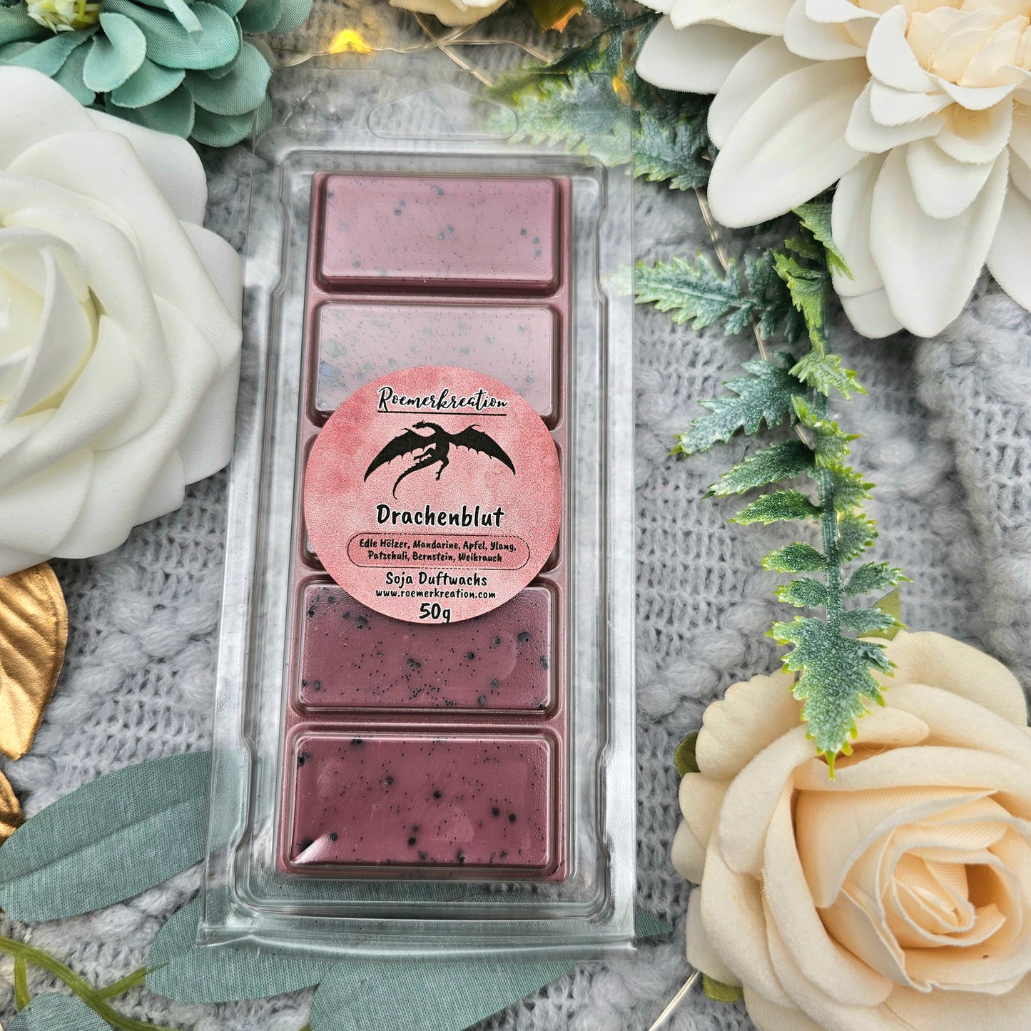 Tafel 50 g | Drachenblut | Duftwachs