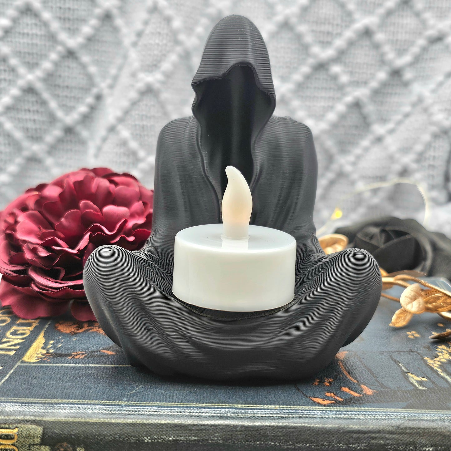 Regaldeko Led Teelichthalter Geist Schwarz | 3D Druck