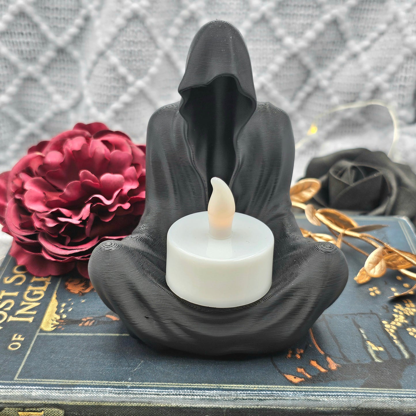 Regaldeko Led Teelichthalter Geist Schwarz | 3D Druck