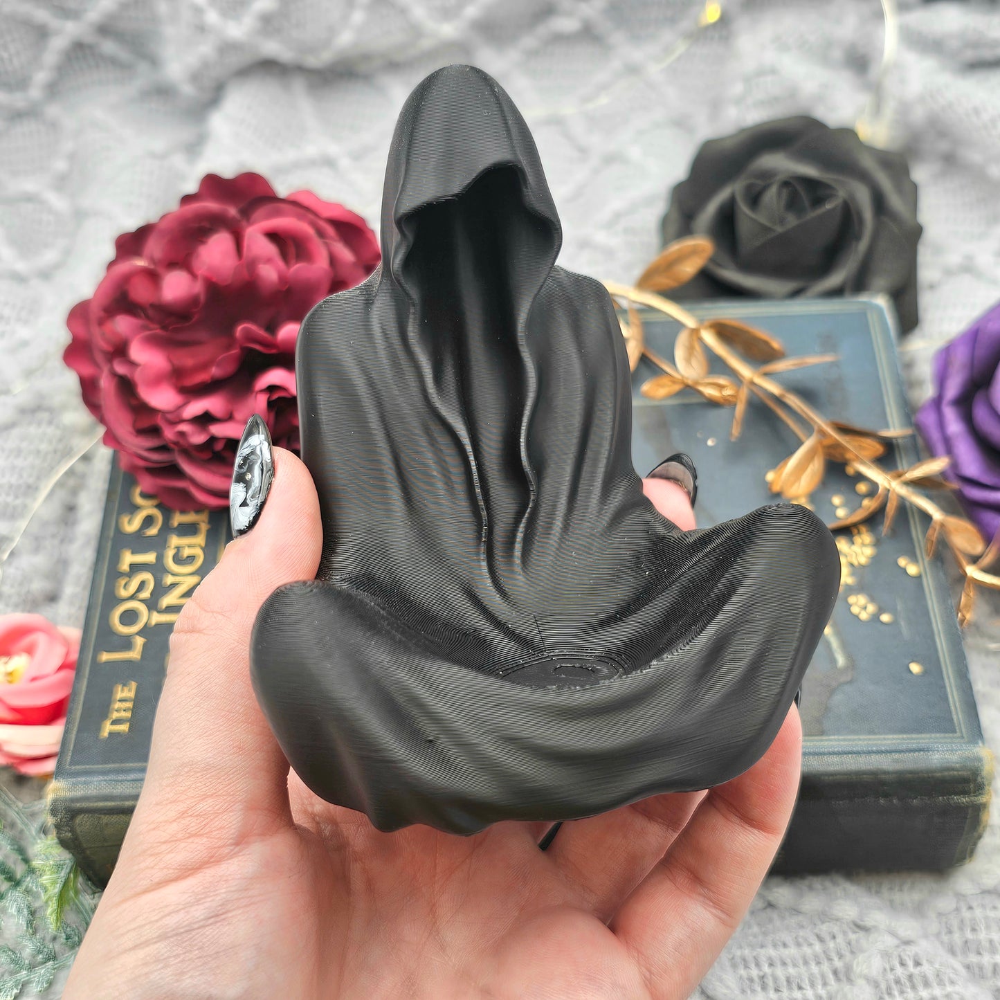Regaldeko Led Teelichthalter Geist Schwarz | 3D Druck