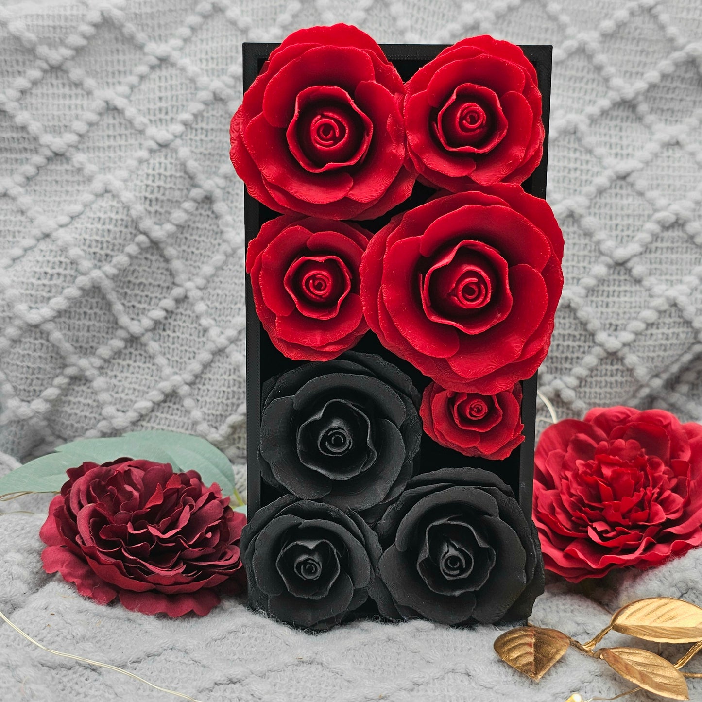 Book Nook Rose | 3D Druck | Buchstütze | Dekoration Bücherregal