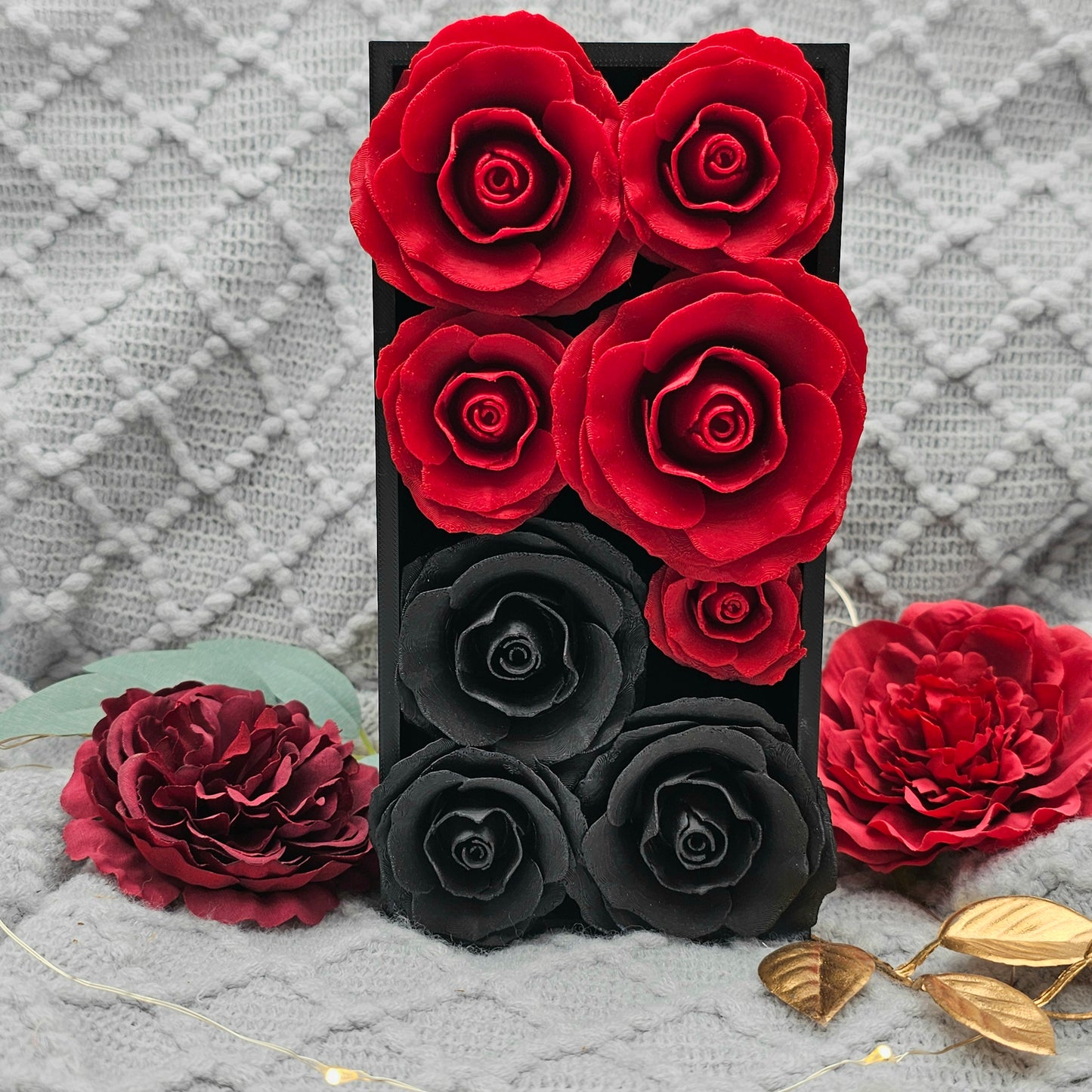 Book Nook Rose | 3D Druck | Buchstütze | Dekoration Bücherregal