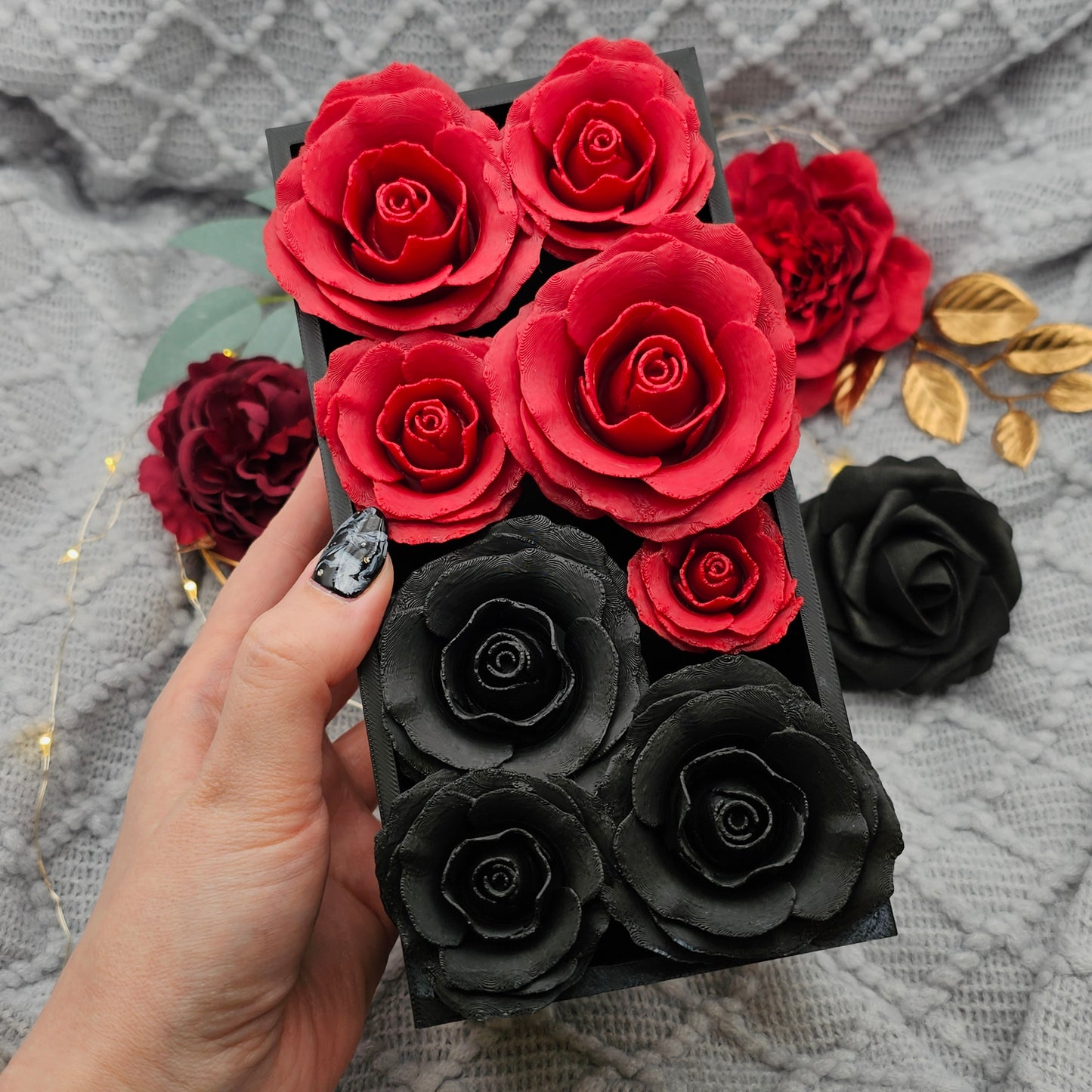 Book Nook Rose | 3D Druck | Buchstütze | Dekoration Bücherregal