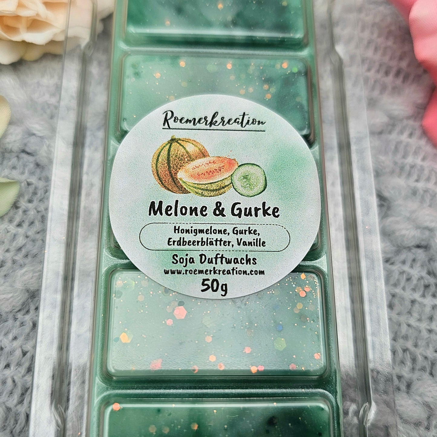 Tafel 50 g | Melone & Gurke | Duftwachs