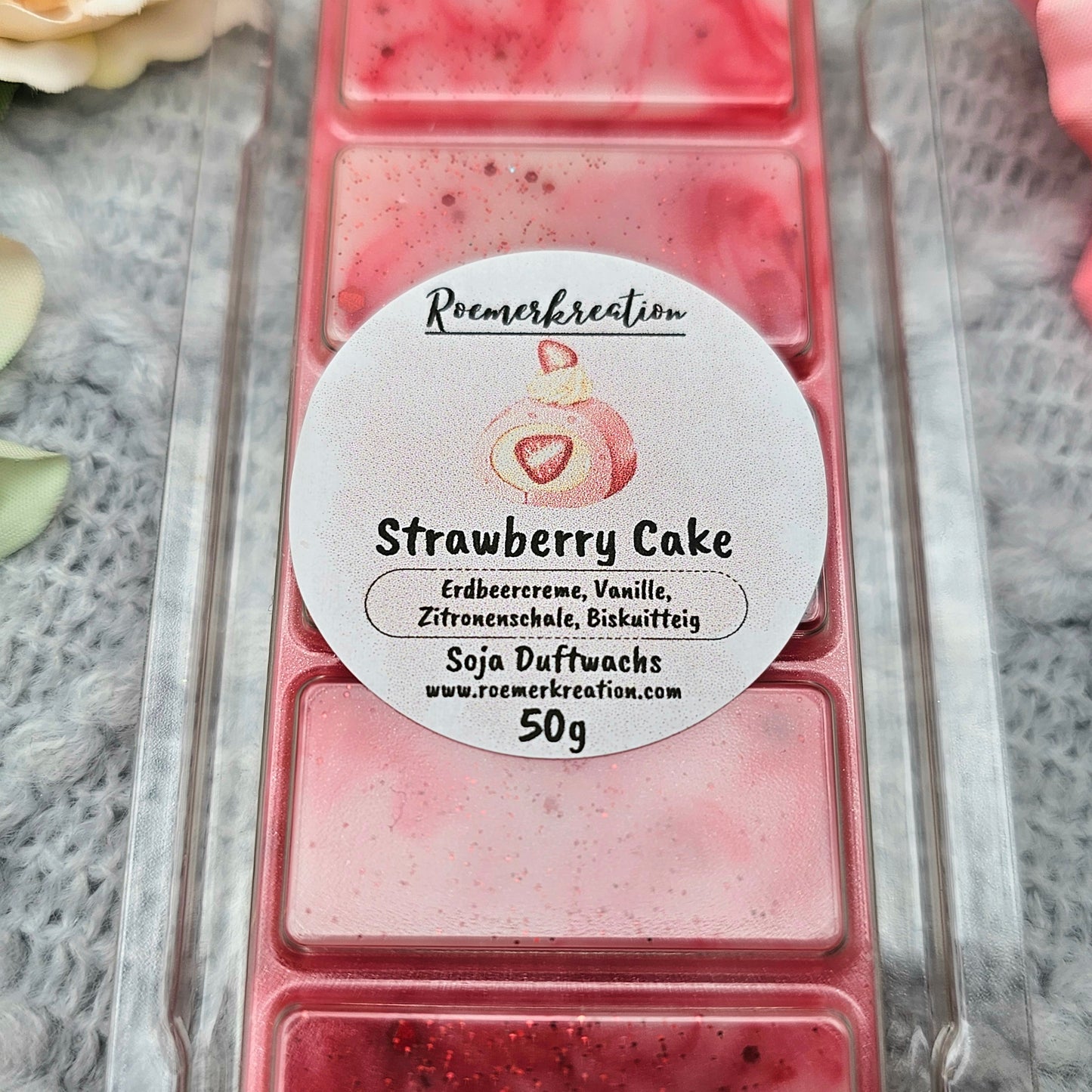 Tafel 50 g | Strawberry Cake | Duftwachs