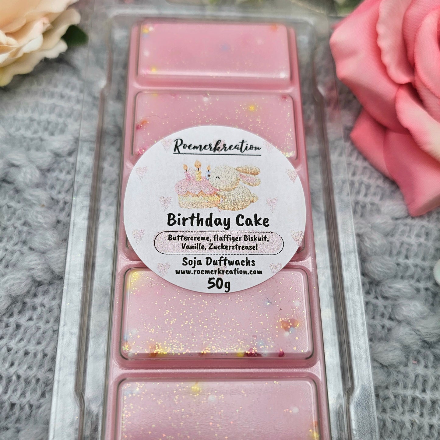 Tafel 50 g | Birthday Cake | Duftwachs
