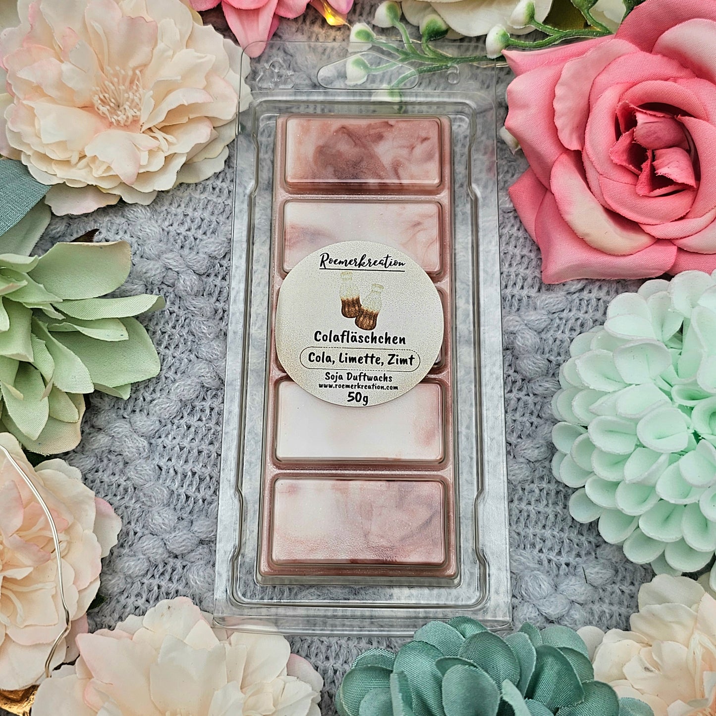 Tafel 50 g | Colafläschchen | Duftwachs