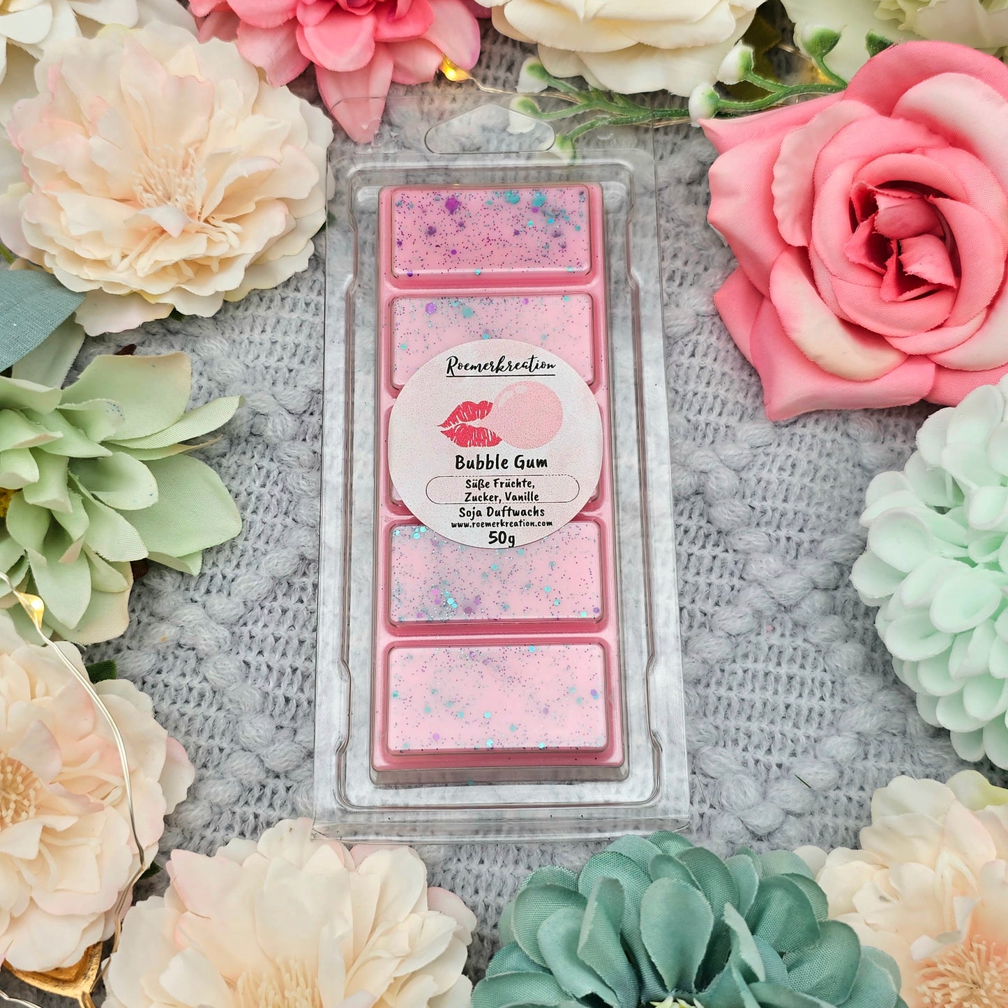 Tafel 50 g | Bubble Gum | Duftwachs