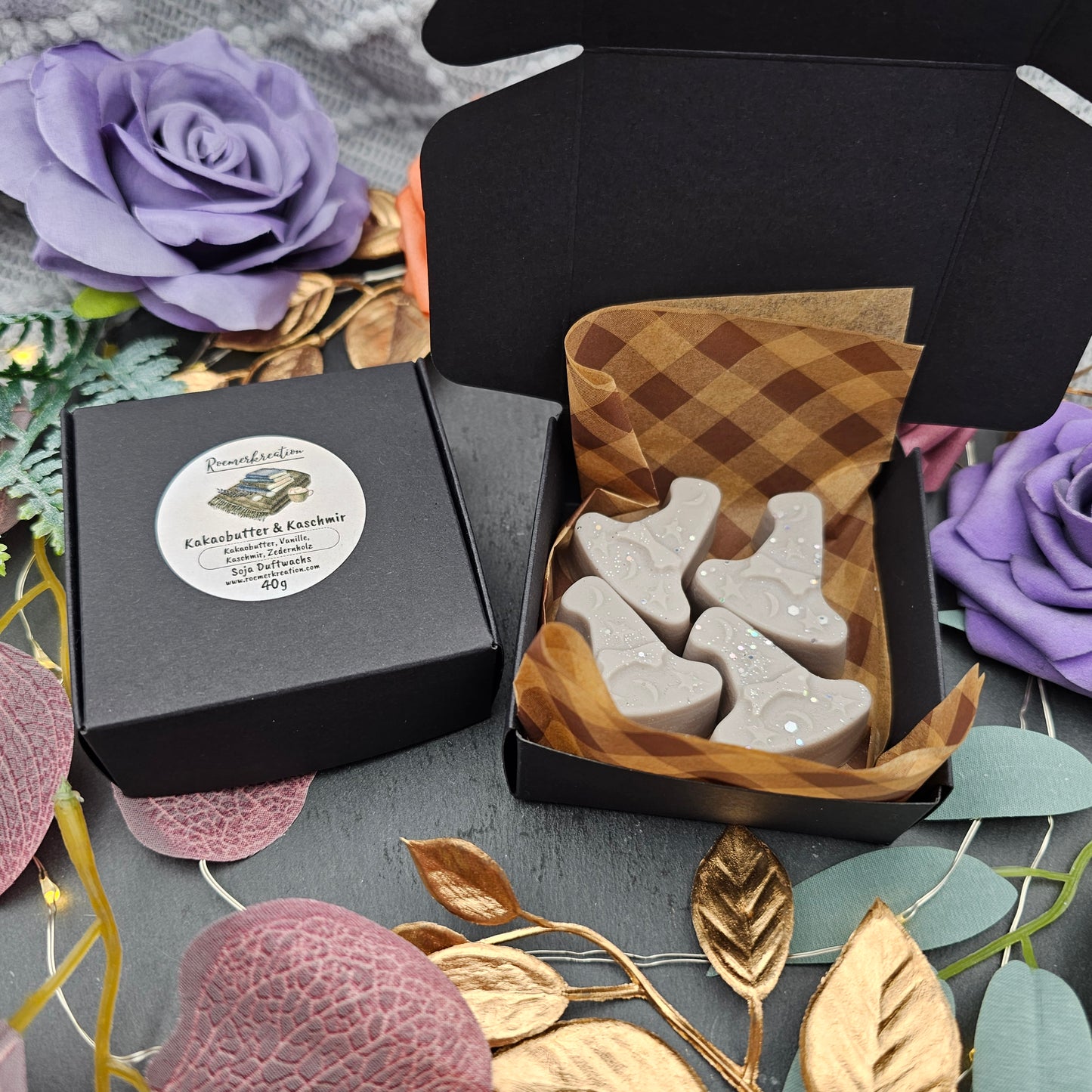 Geschenkbox Zauberhüte 40 g | Kakaobutter & Kaschmir | Duftwachs