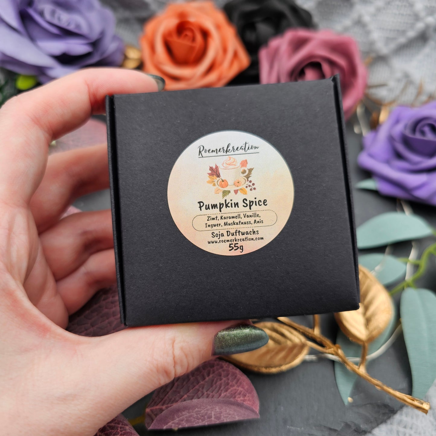 Geschenkbox Kürbisse 55 g | Pumpkin Spice | Duftwachs