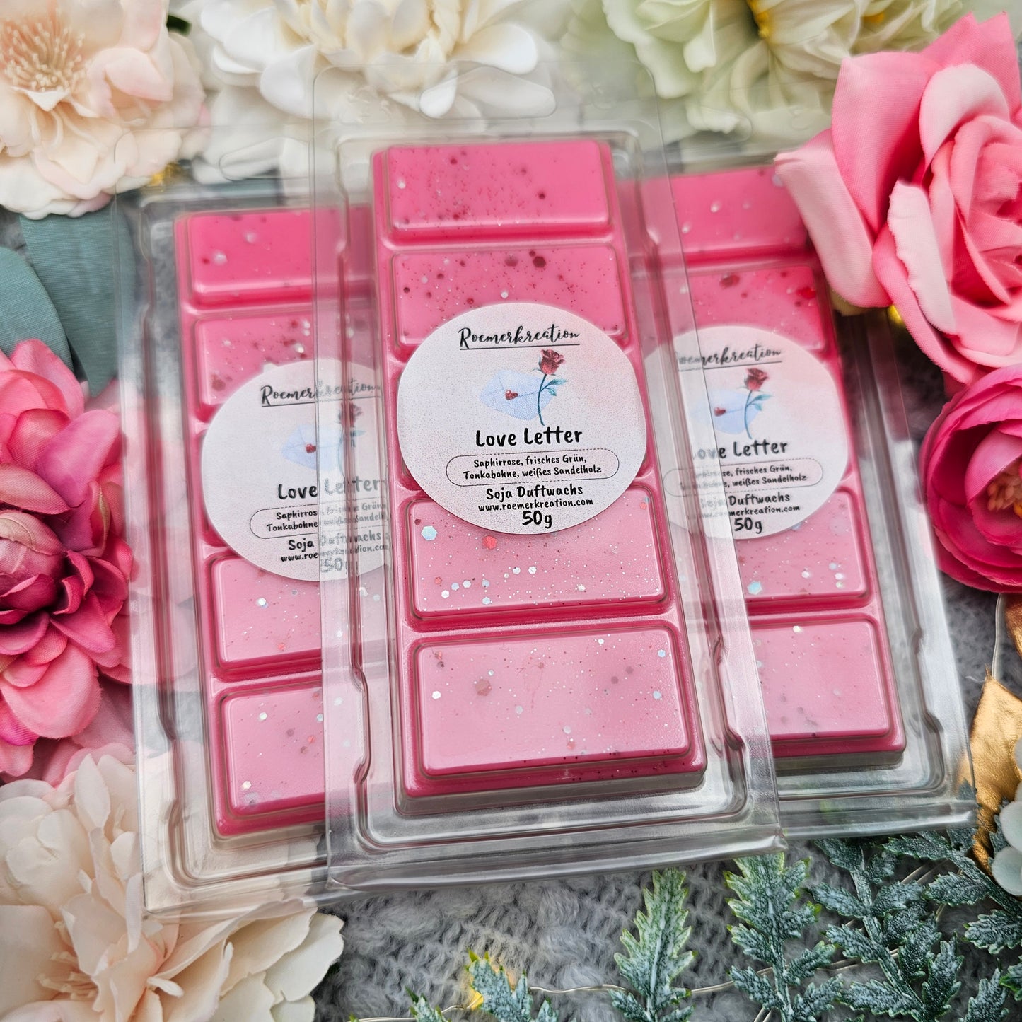 Tafel 50 g | Love Letter | Duftwachs