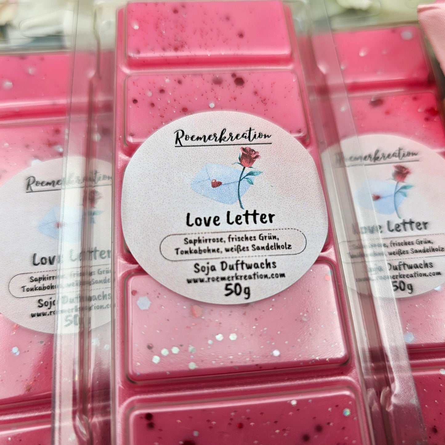 Tafel 50 g | Love Letter | Duftwachs