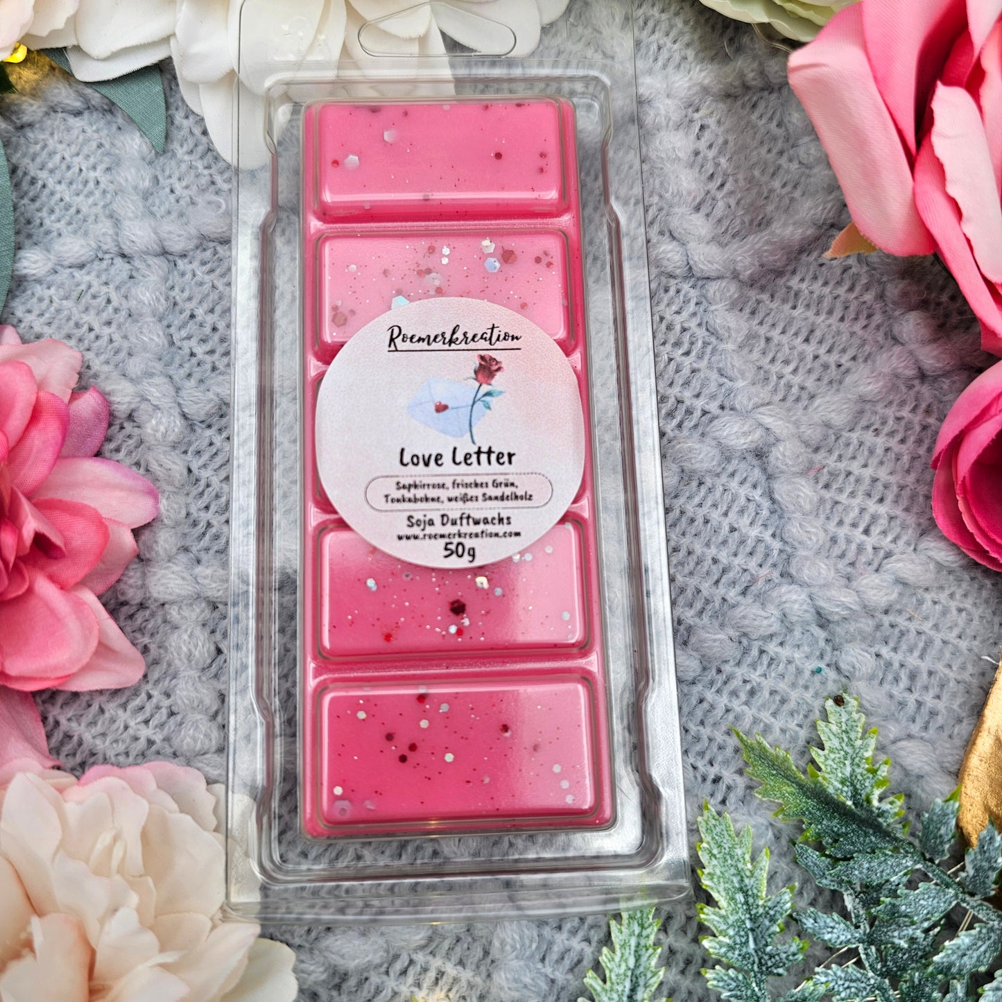 Tafel 50 g | Love Letter | Duftwachs