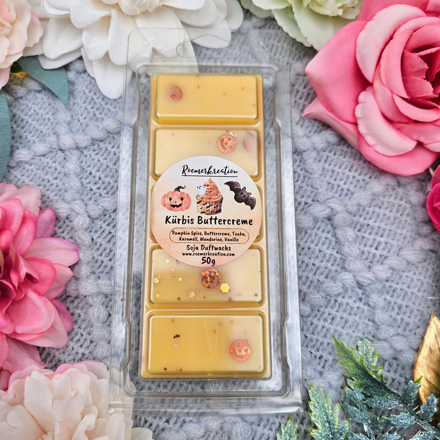 Tafel 50 g | Kürbis Buttercreme | Duftwachs