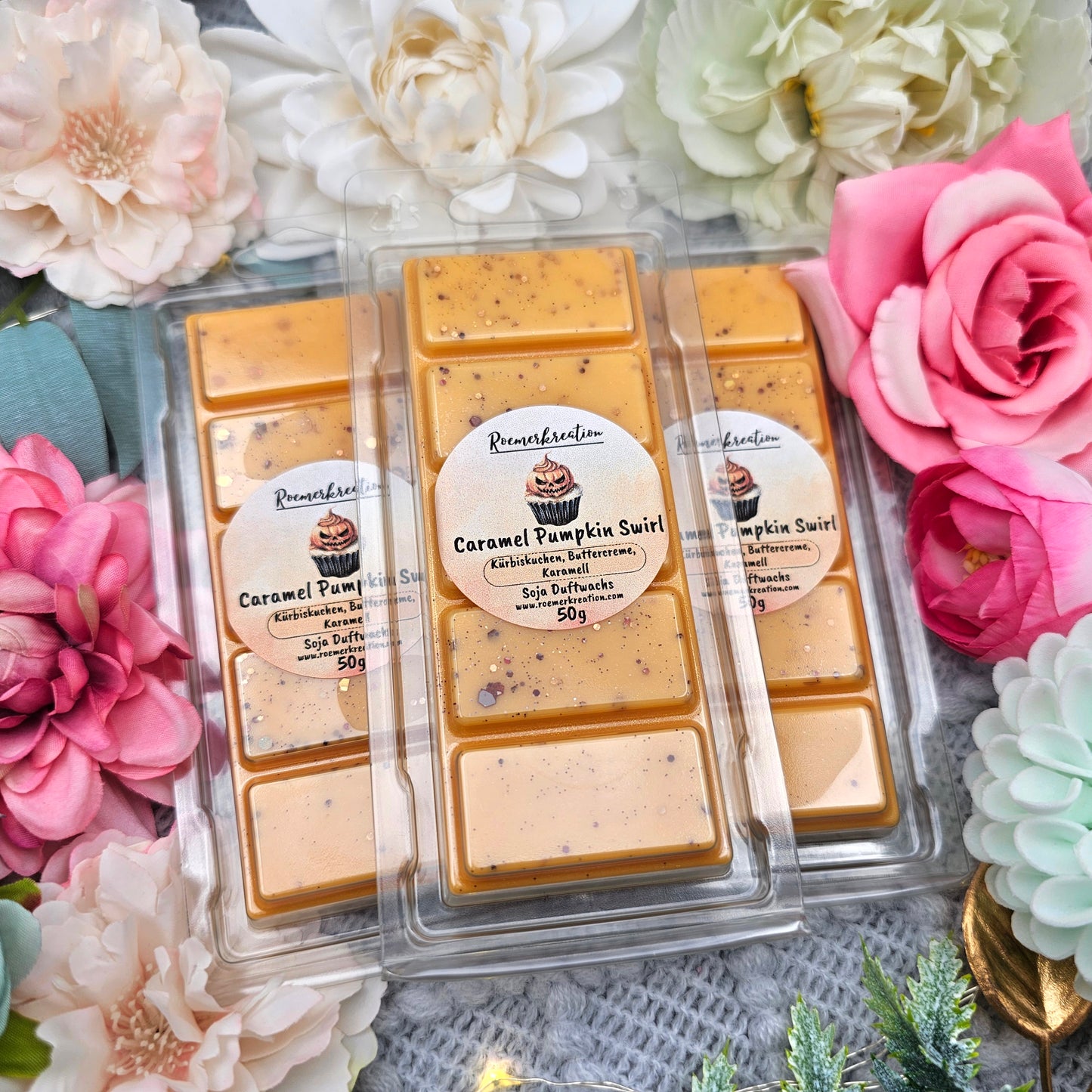 Tafel 50 g | Caramel Pumpkin Swirl | Duftwachs