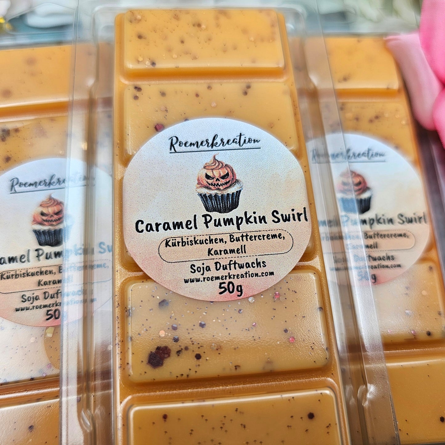 Tafel 50 g | Caramel Pumpkin Swirl | Duftwachs