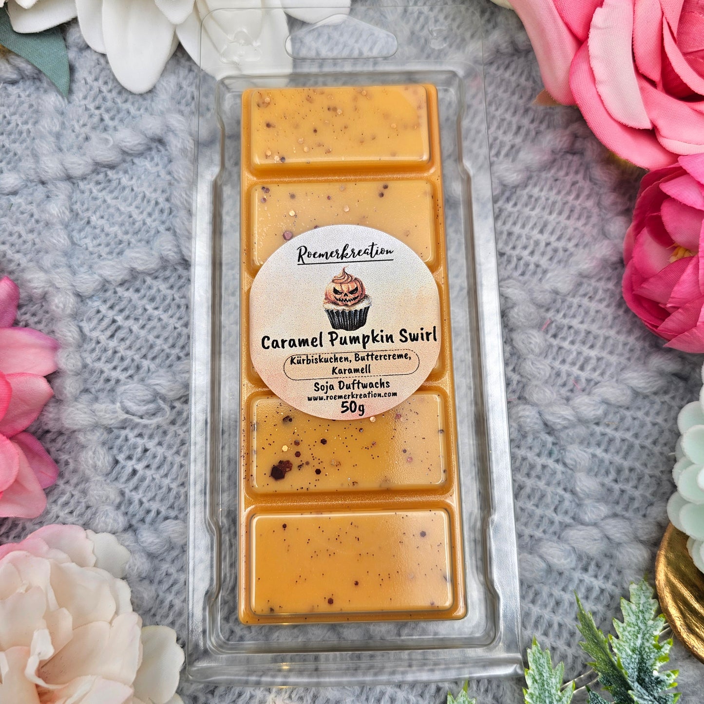 Tafel 50 g | Caramel Pumpkin Swirl | Duftwachs