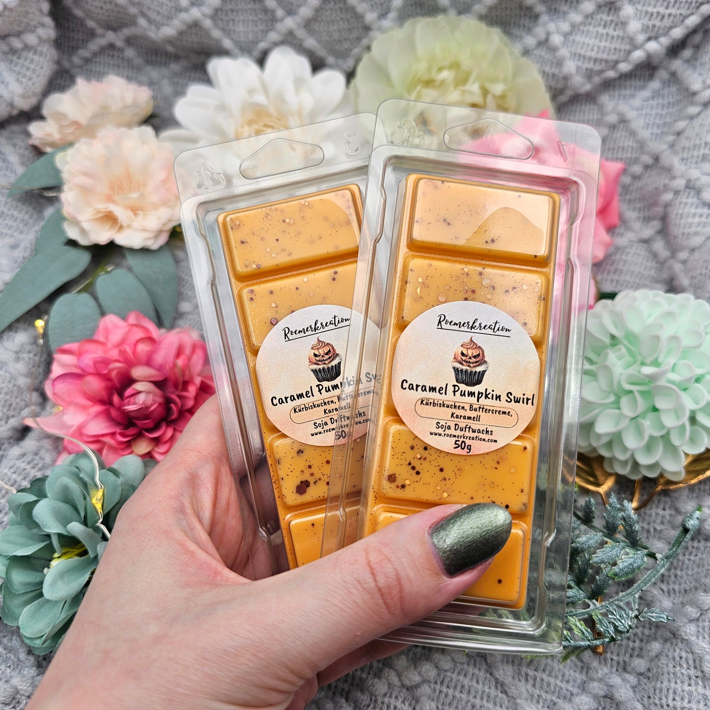 Tafel 50 g | Caramel Pumpkin Swirl | Duftwachs