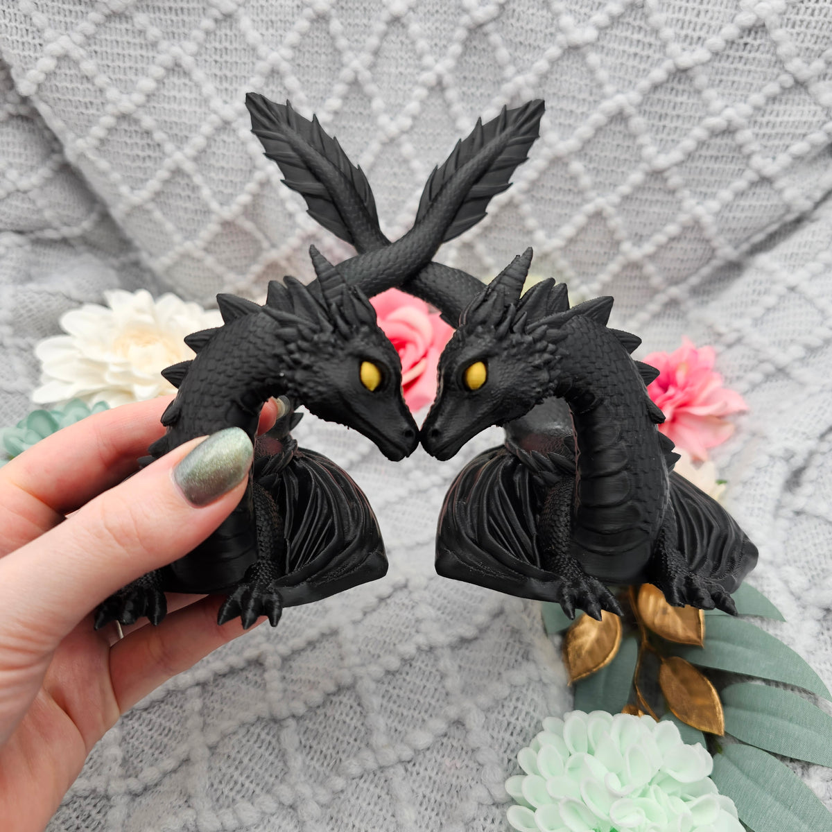 Buchhalter Dragon Love Schwarz | Aufsteller Bücher E-Reader Tablet