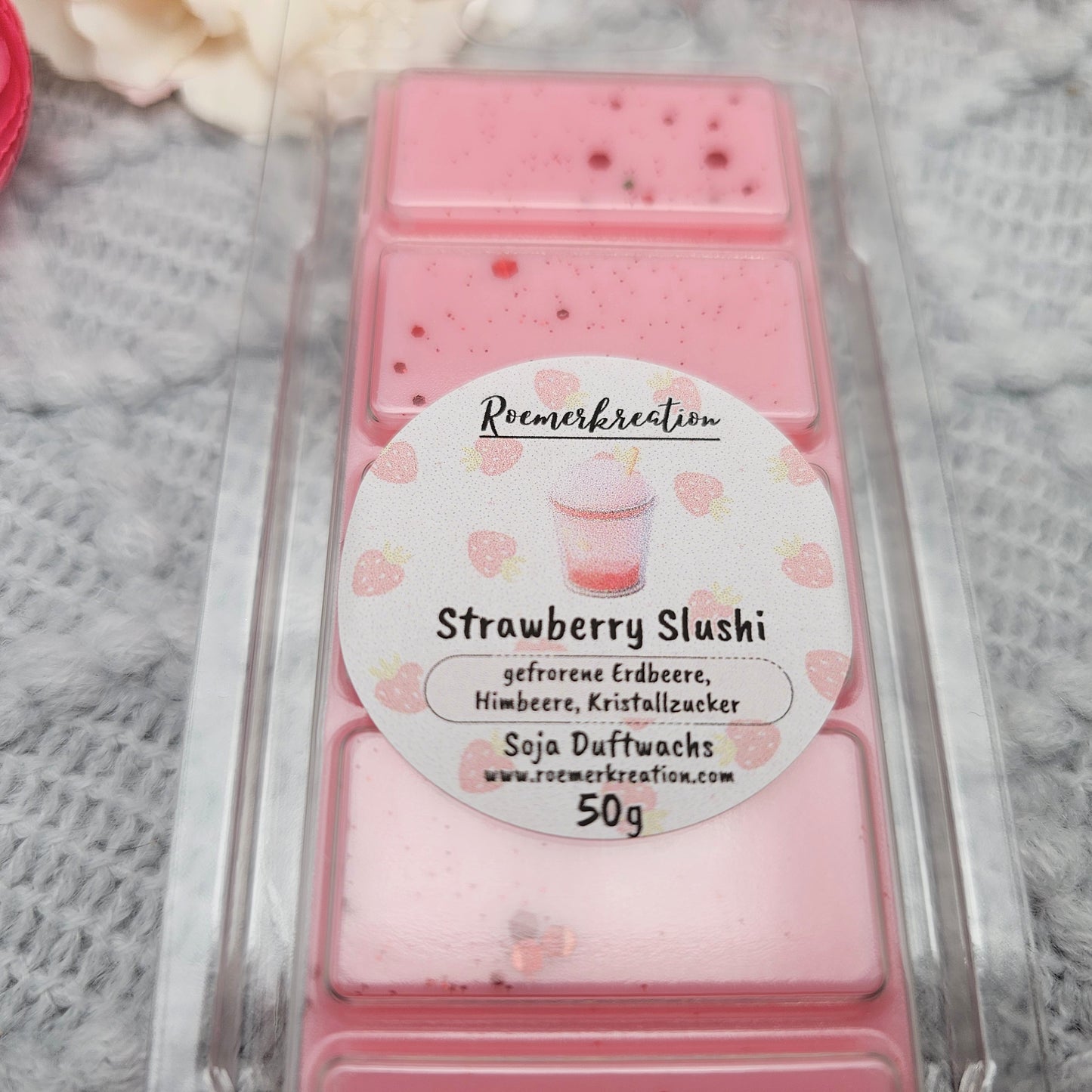 Tafel 50 g | Strawberry Slushi | Duftwachs