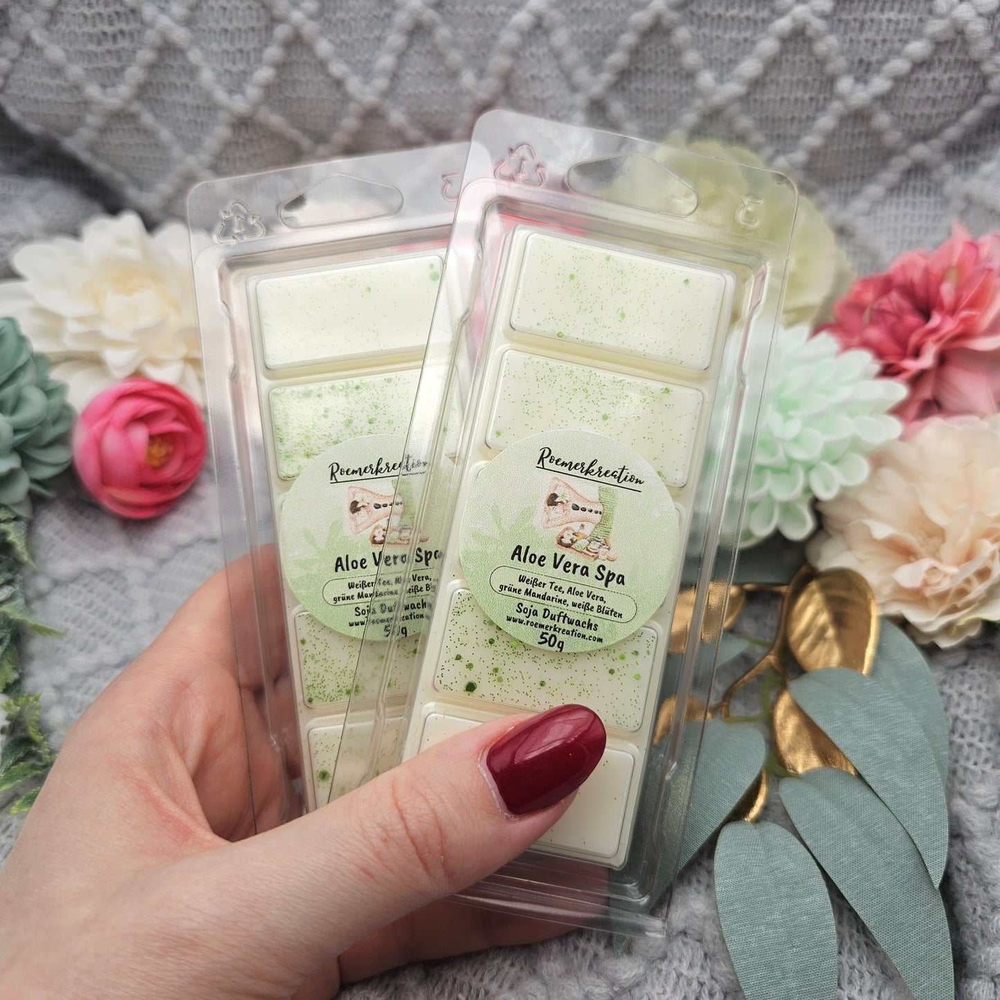 Tafel 50 g | Aloe Vera Spa | Duftwachs
