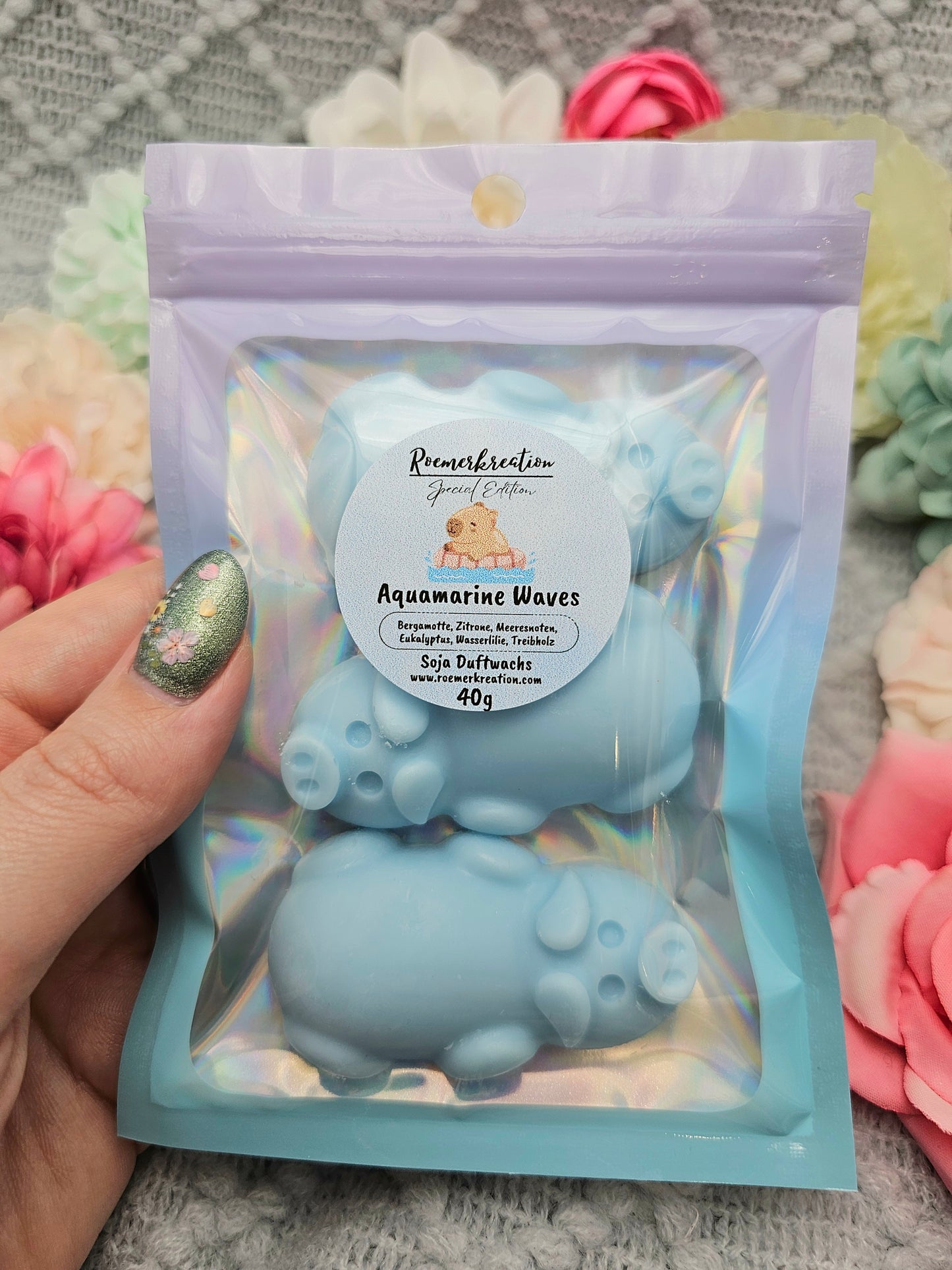 Meerschweinchen 40 g | Aquamarine Waves | Duftwachs