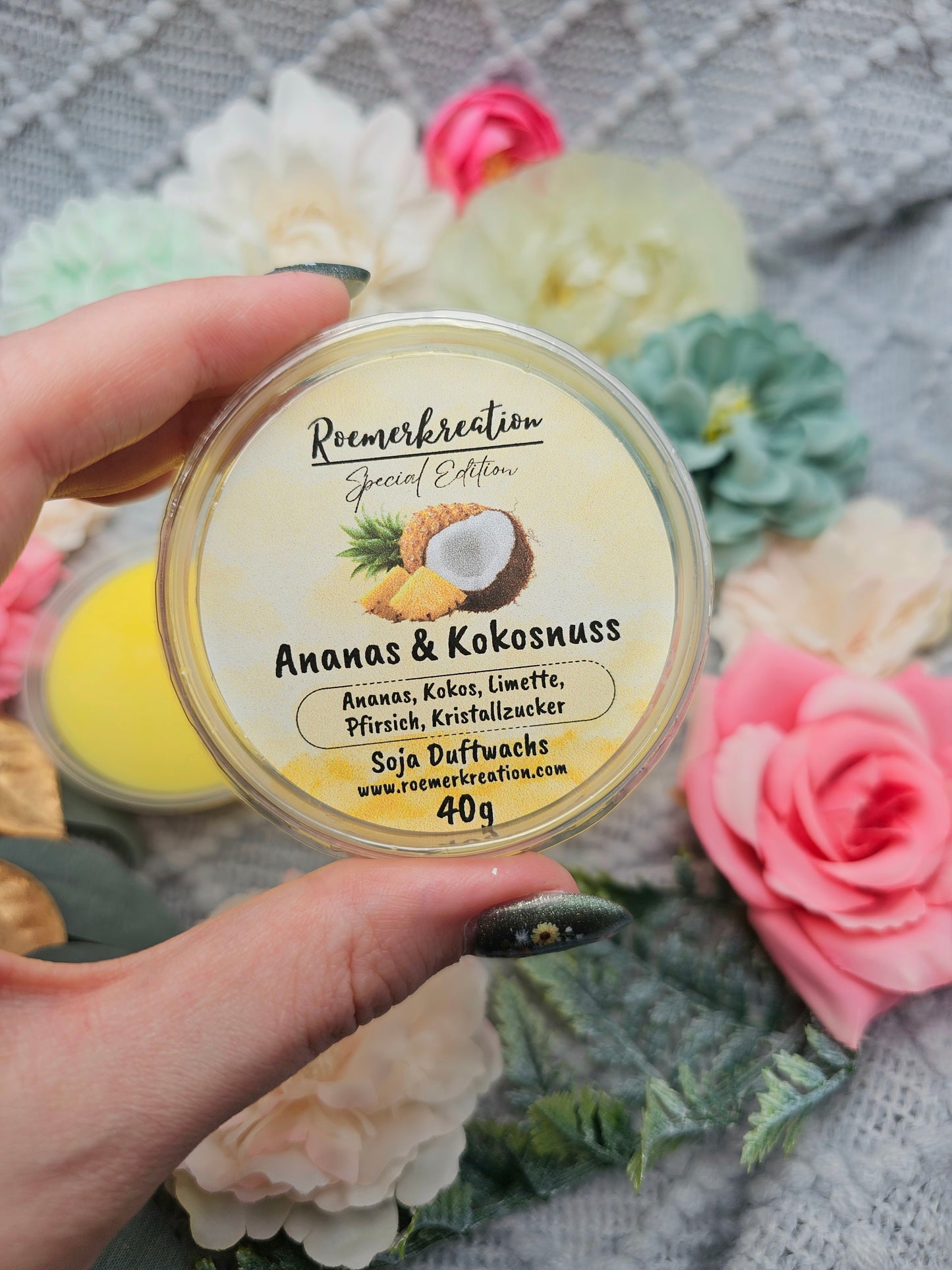 Schale 40 g | Ananas & Kokosnuss | Duftwachs