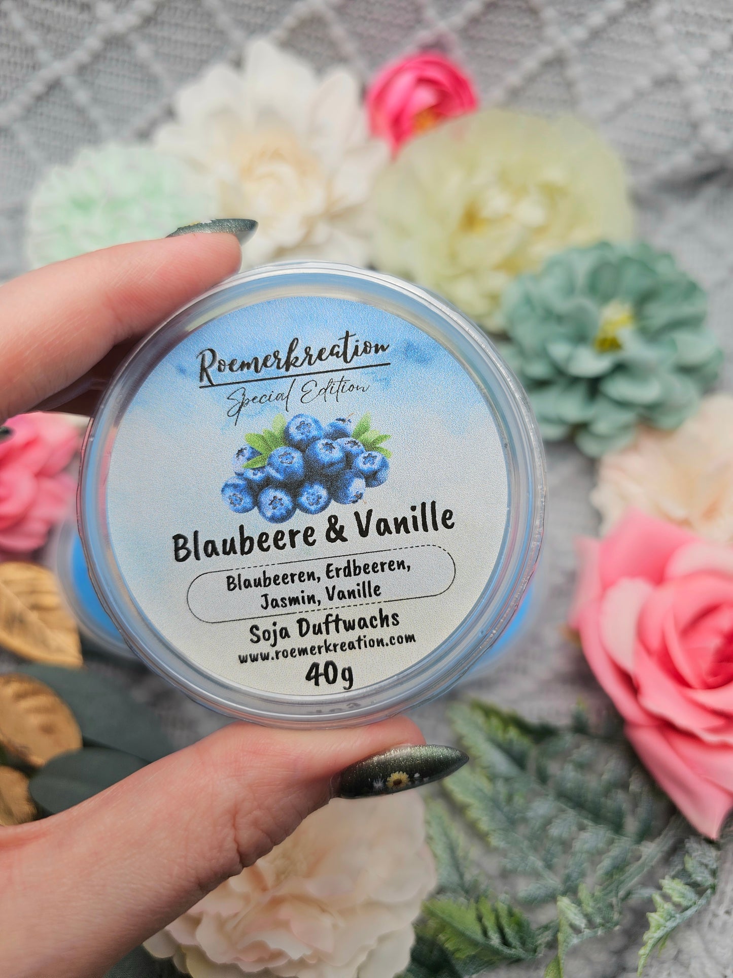 Schale 40 g | Blaubeere & Vanille | Duftwachs