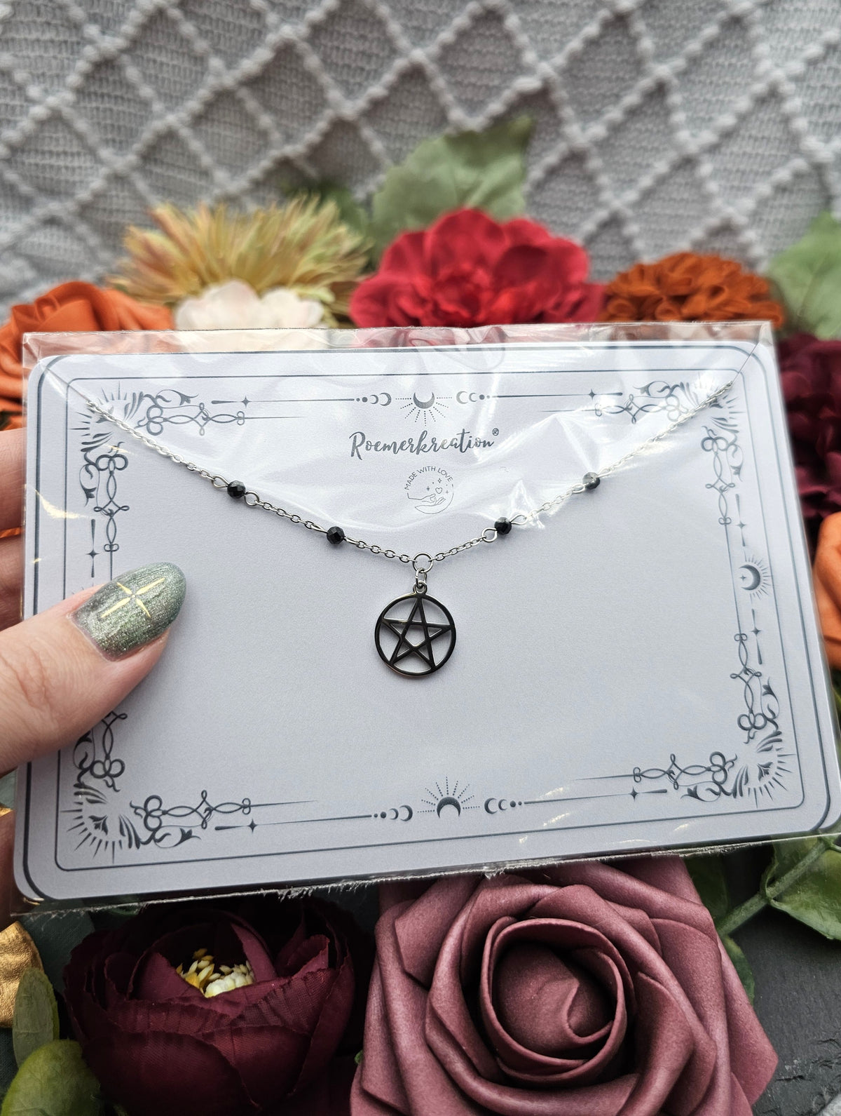 Halskette Pentagramm | Spinell | Edelstahl