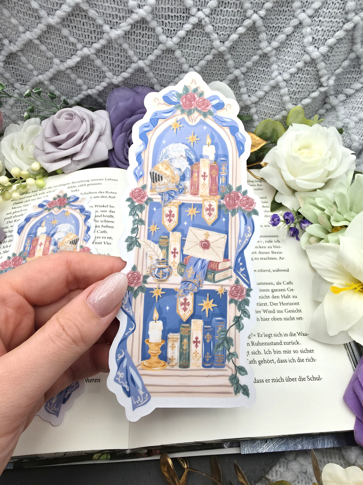 Lesezeichen Fantasy Knight Bookshelf | Die Cut Bookmark