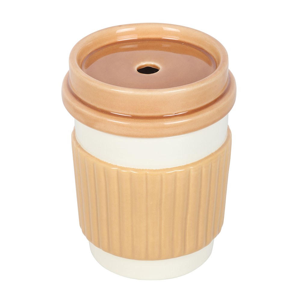 Duftlampe Teelicht "Coffee Cup" Keramik braun