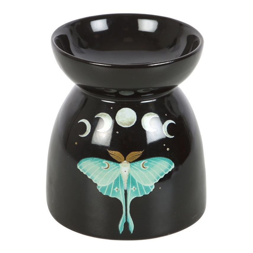 Vorbestellung | Duftlampe Teelicht "Luna Moth" Keramik schwarz