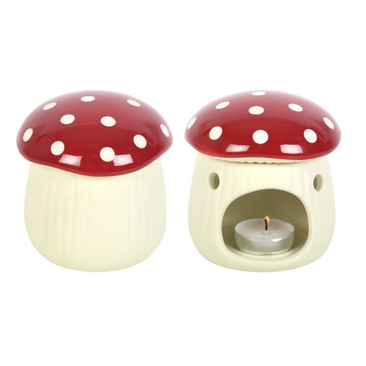 Vorbestellung | Duftlampe Teelicht "Mushroom" Keramik weiß