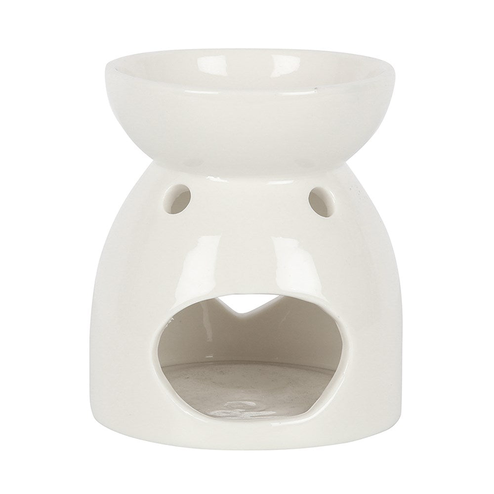Duftlampe Teelicht "Herz" Keramik weiß