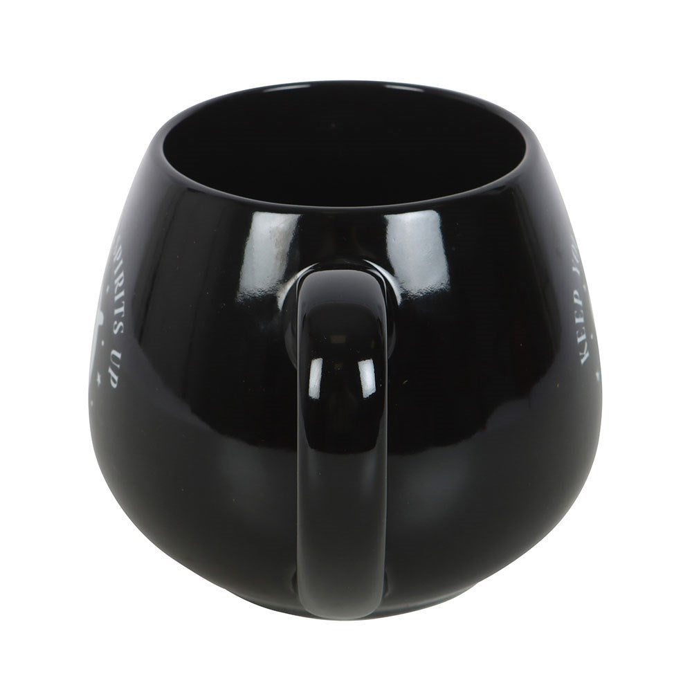 Tasse "Keep your Spirits up" Keramik schwarz