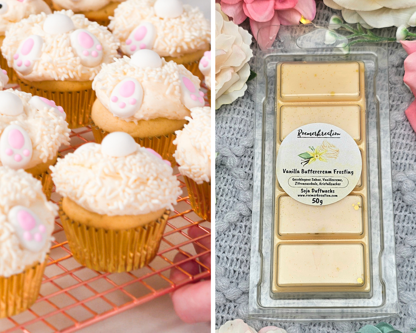 Tafel 50 g | Vanilla Buttercream Frosting | Duftwachs