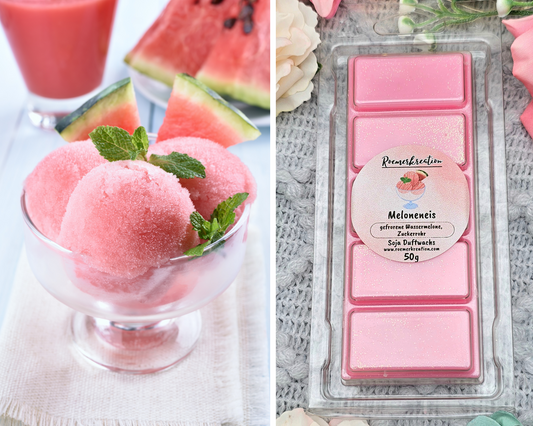 Tafel 50 g | Meloneneis | Duftwachs