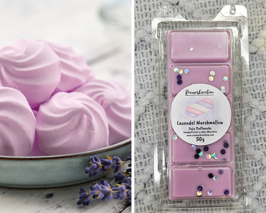 Tafel 50 g | Lavendel Marshmallow | Duftwachs
