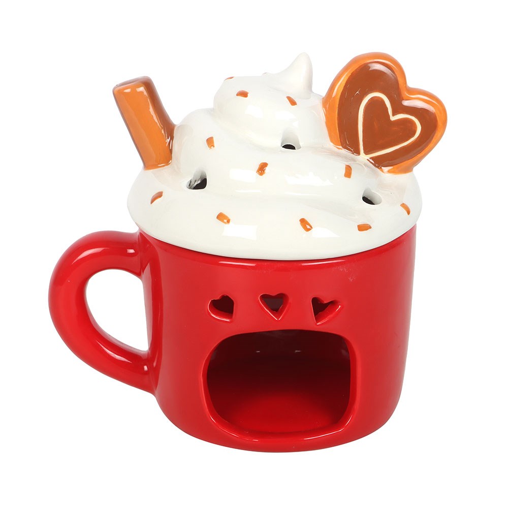 Duftlampe Teelicht "Hot Chocolate" Keramik rot