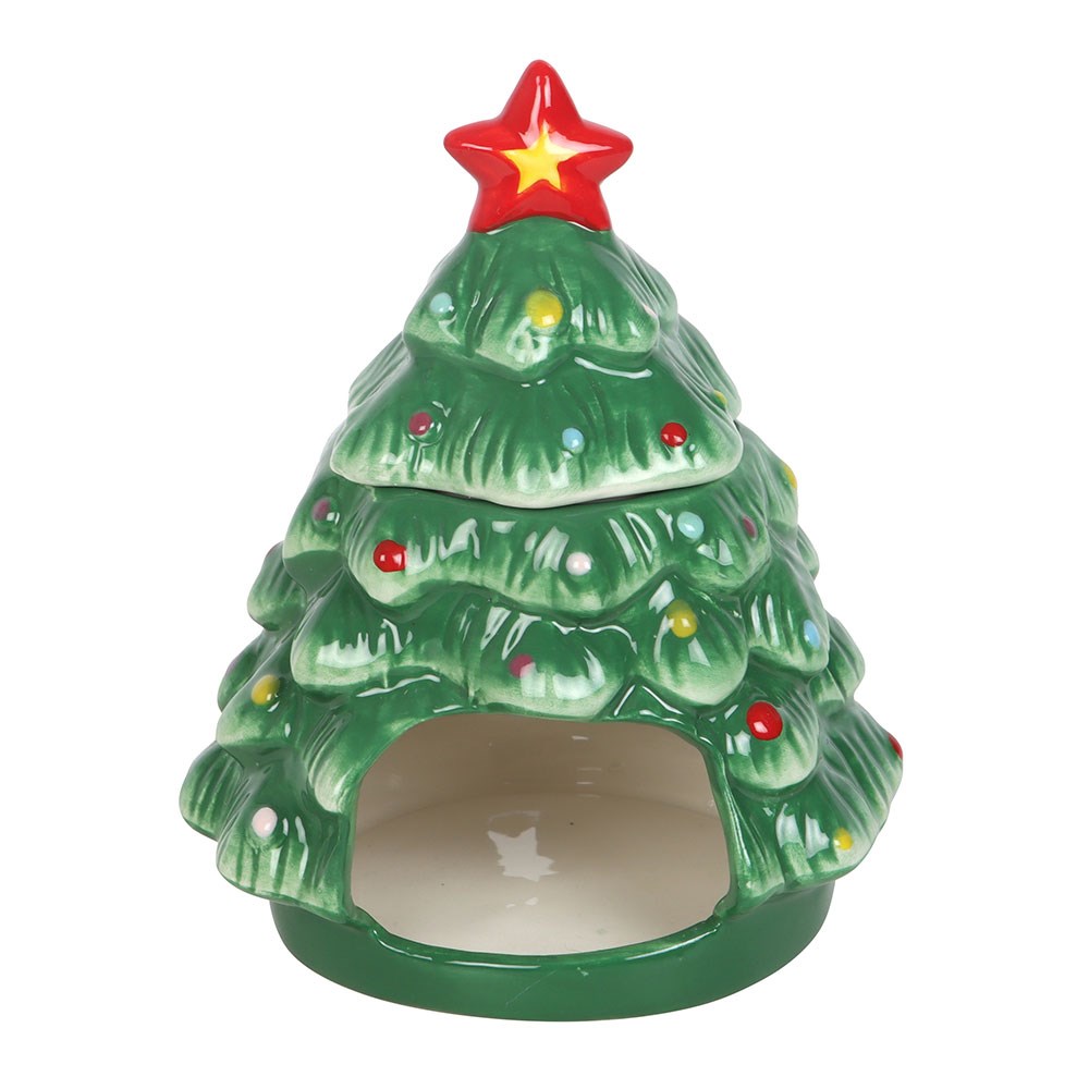 Duftlampe Teelicht "Nostalgic Christmas Tree" Keramik grün