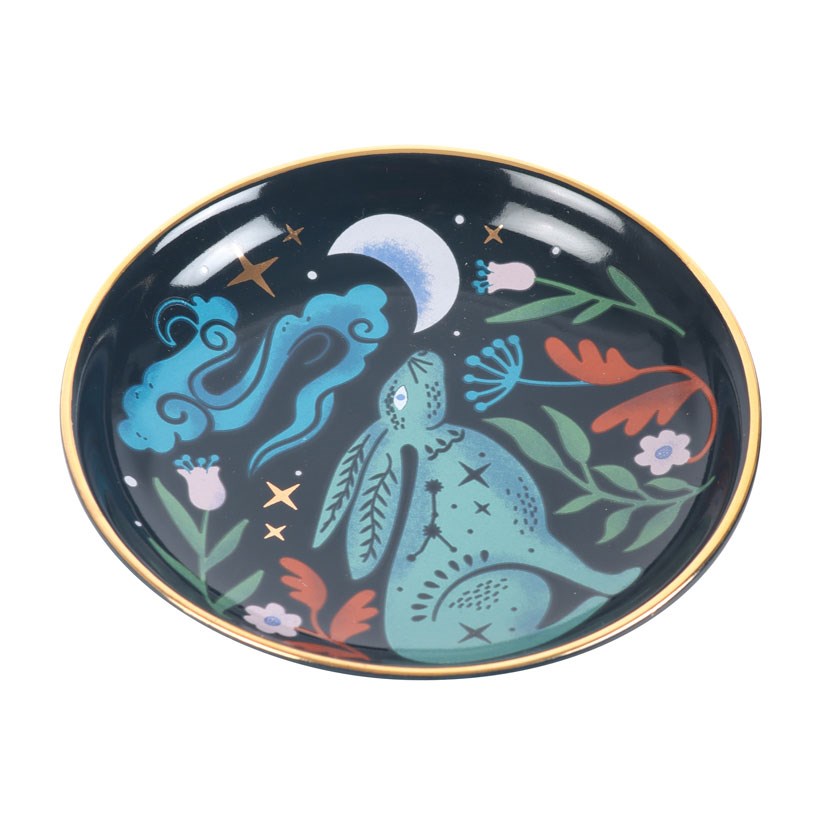Schmuckschale "Midnight Hare" Keramik blau