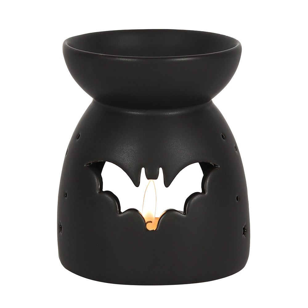 Vorbestellung | Duftlampe Teelicht "Black Bat Cut out" Keramik schwarz