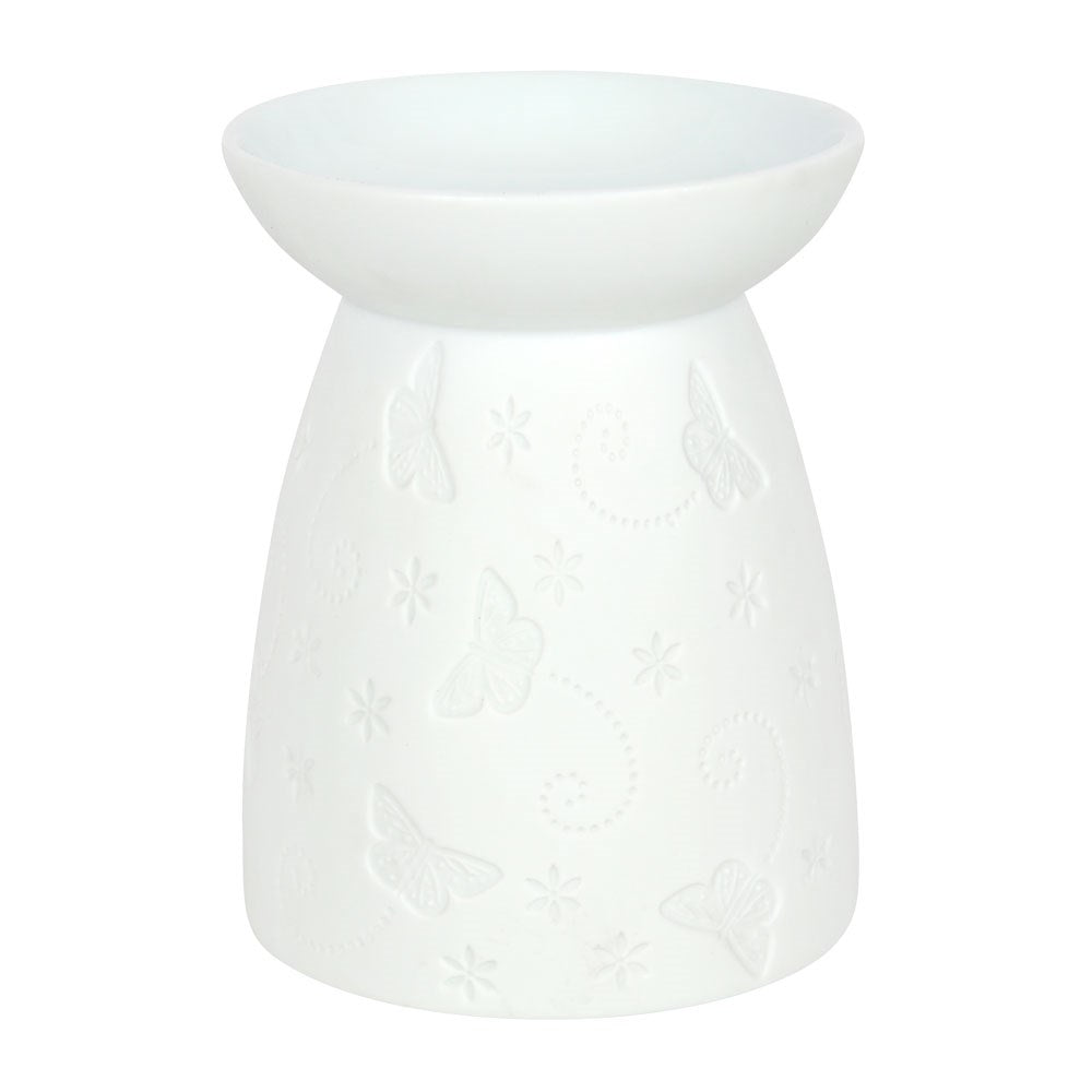 Duftlampe Teelicht "Butterfly" Keramik weiß