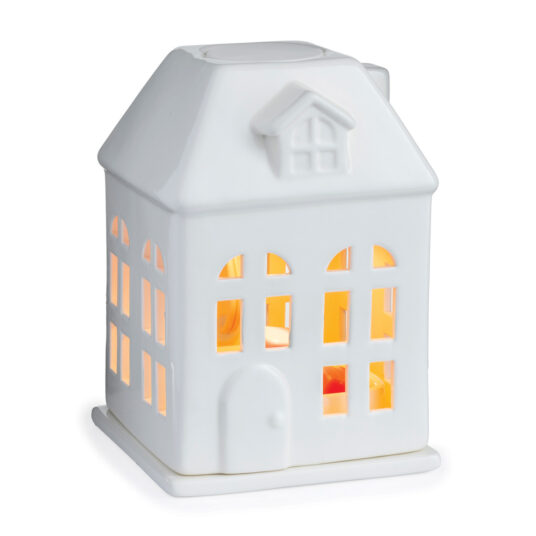 CANDLE WARMERS® Canopy Duftlampe PORCELAIN HOUSE weiß elektrisch