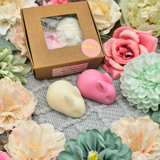 Geschenkbox Häschen Set 55 g | Sakura Mochi | Duftwachs
